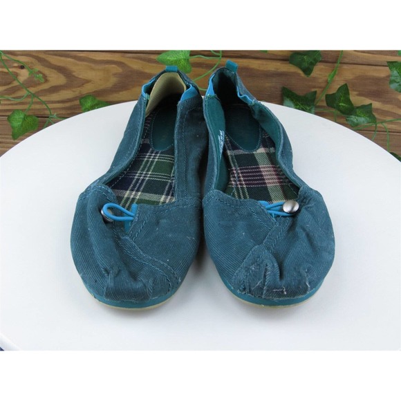 Faded Glory Size 9 Flat Shoes Green Fabric Women‎ M - Picture 3 of 11
